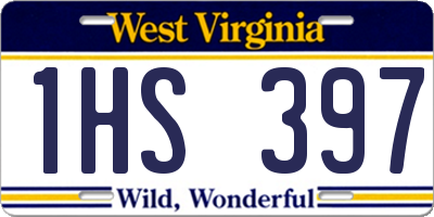 WV license plate 1HS397