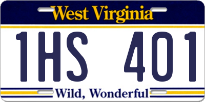 WV license plate 1HS401