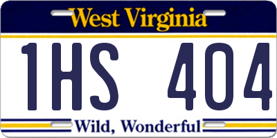 WV license plate 1HS404