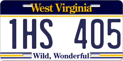 WV license plate 1HS405
