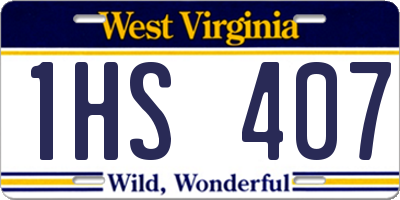 WV license plate 1HS407