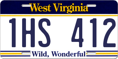 WV license plate 1HS412