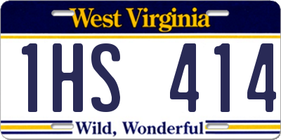 WV license plate 1HS414