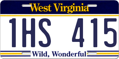 WV license plate 1HS415
