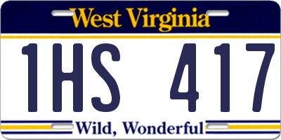 WV license plate 1HS417