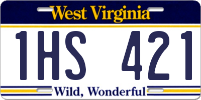 WV license plate 1HS421