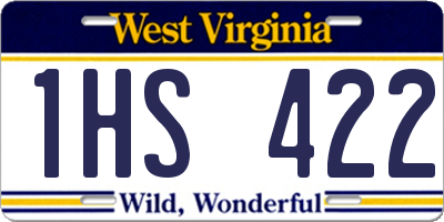 WV license plate 1HS422