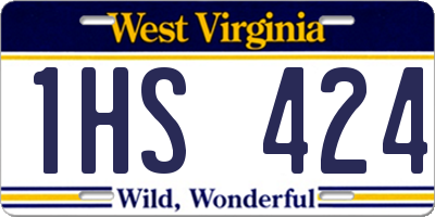 WV license plate 1HS424
