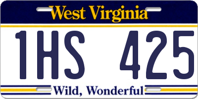 WV license plate 1HS425