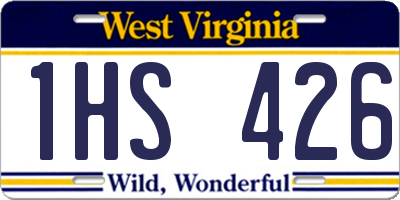 WV license plate 1HS426