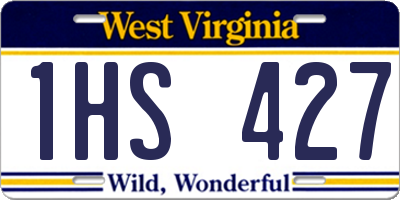 WV license plate 1HS427