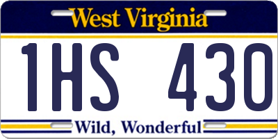 WV license plate 1HS430