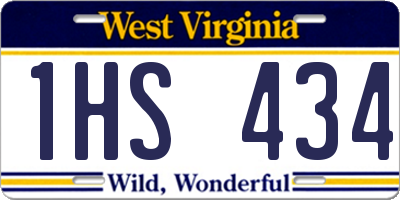 WV license plate 1HS434
