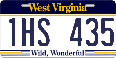 WV license plate 1HS435