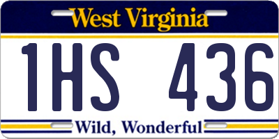 WV license plate 1HS436