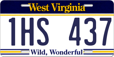 WV license plate 1HS437