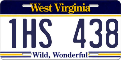 WV license plate 1HS438