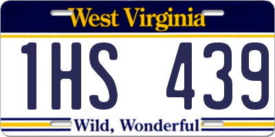WV license plate 1HS439