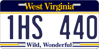 WV license plate 1HS440