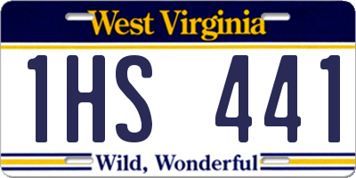 WV license plate 1HS441
