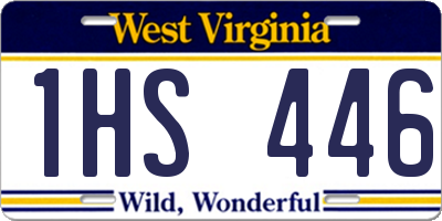 WV license plate 1HS446
