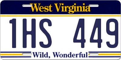 WV license plate 1HS449