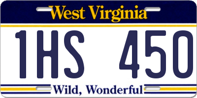 WV license plate 1HS450