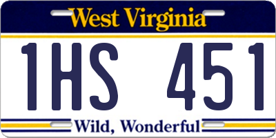 WV license plate 1HS451