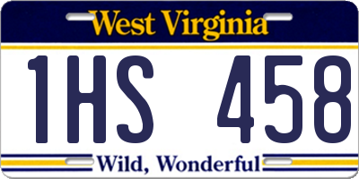 WV license plate 1HS458