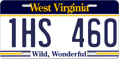 WV license plate 1HS460