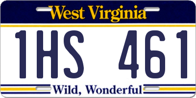 WV license plate 1HS461