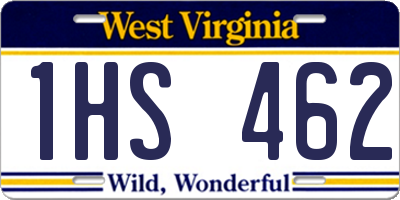 WV license plate 1HS462