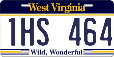 WV license plate 1HS464