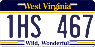 WV license plate 1HS467