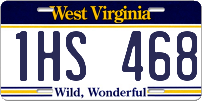 WV license plate 1HS468