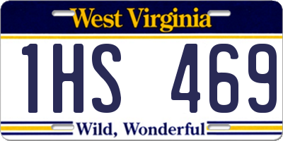 WV license plate 1HS469