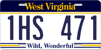 WV license plate 1HS471