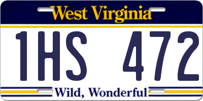 WV license plate 1HS472