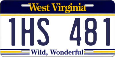 WV license plate 1HS481