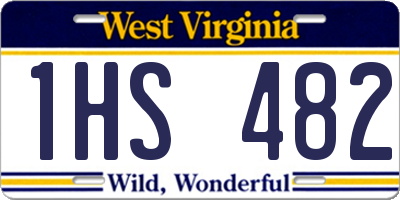 WV license plate 1HS482