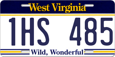 WV license plate 1HS485