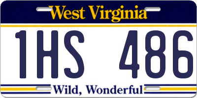 WV license plate 1HS486