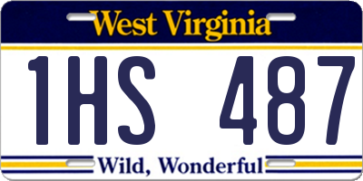 WV license plate 1HS487