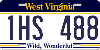 WV license plate 1HS488