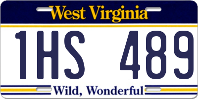 WV license plate 1HS489