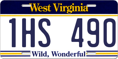 WV license plate 1HS490