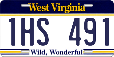 WV license plate 1HS491