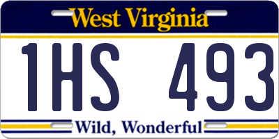 WV license plate 1HS493
