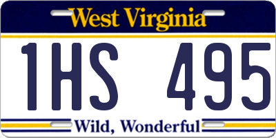 WV license plate 1HS495