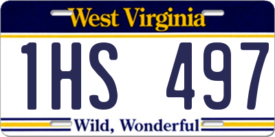 WV license plate 1HS497